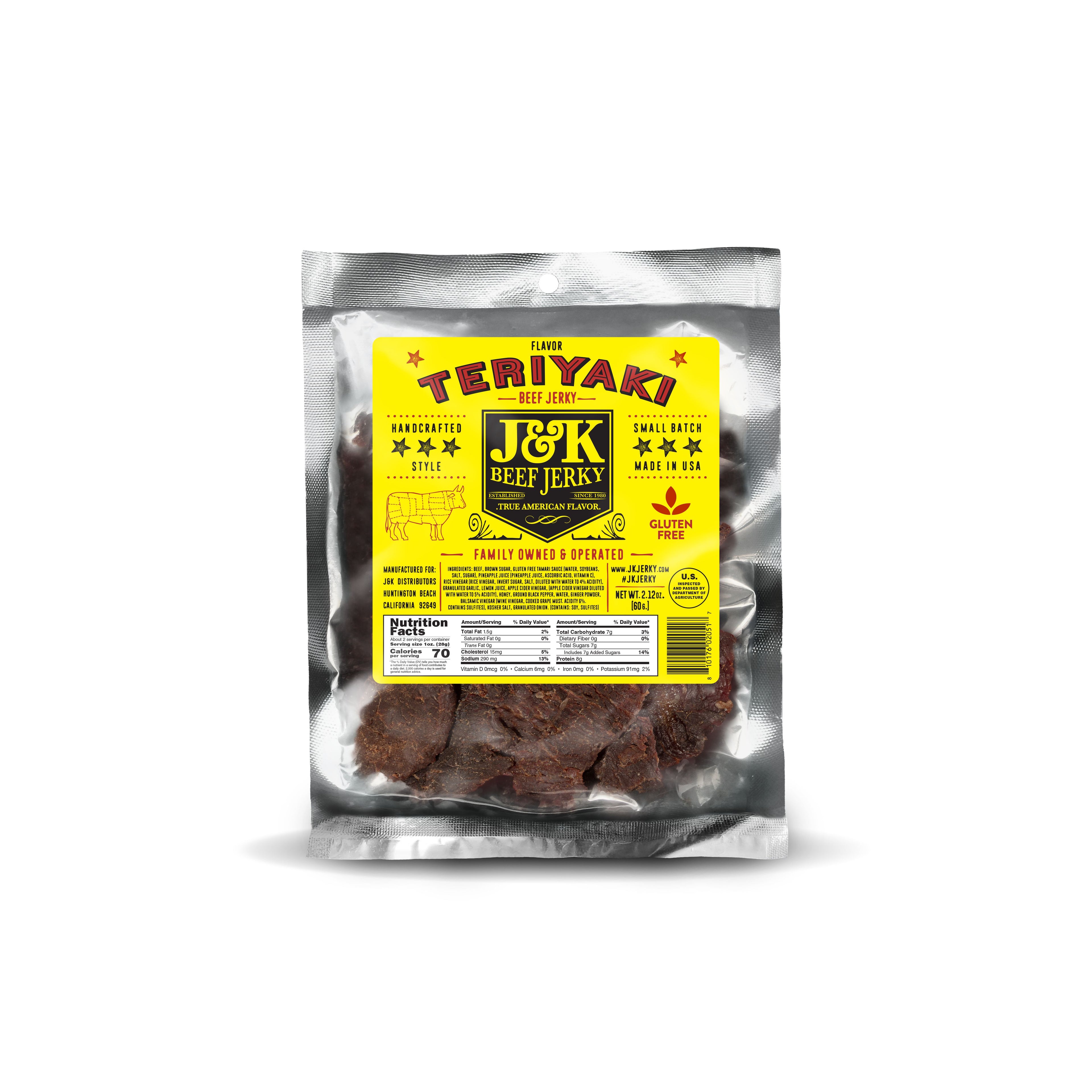 J&K Beef Jerky - Teriyaki Flavor