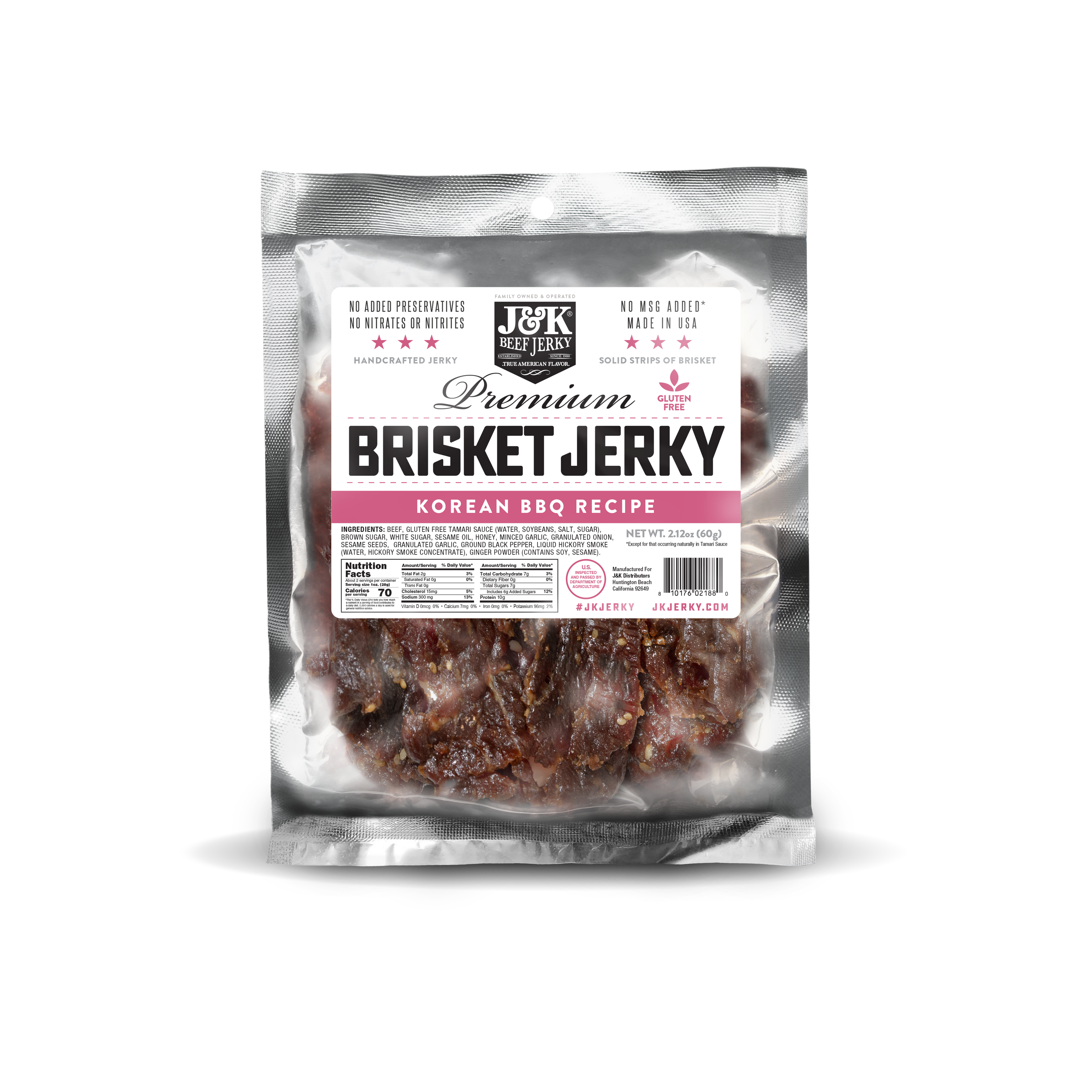 Small Beef Brisket Bundle (Five 2.12 oz Bags)