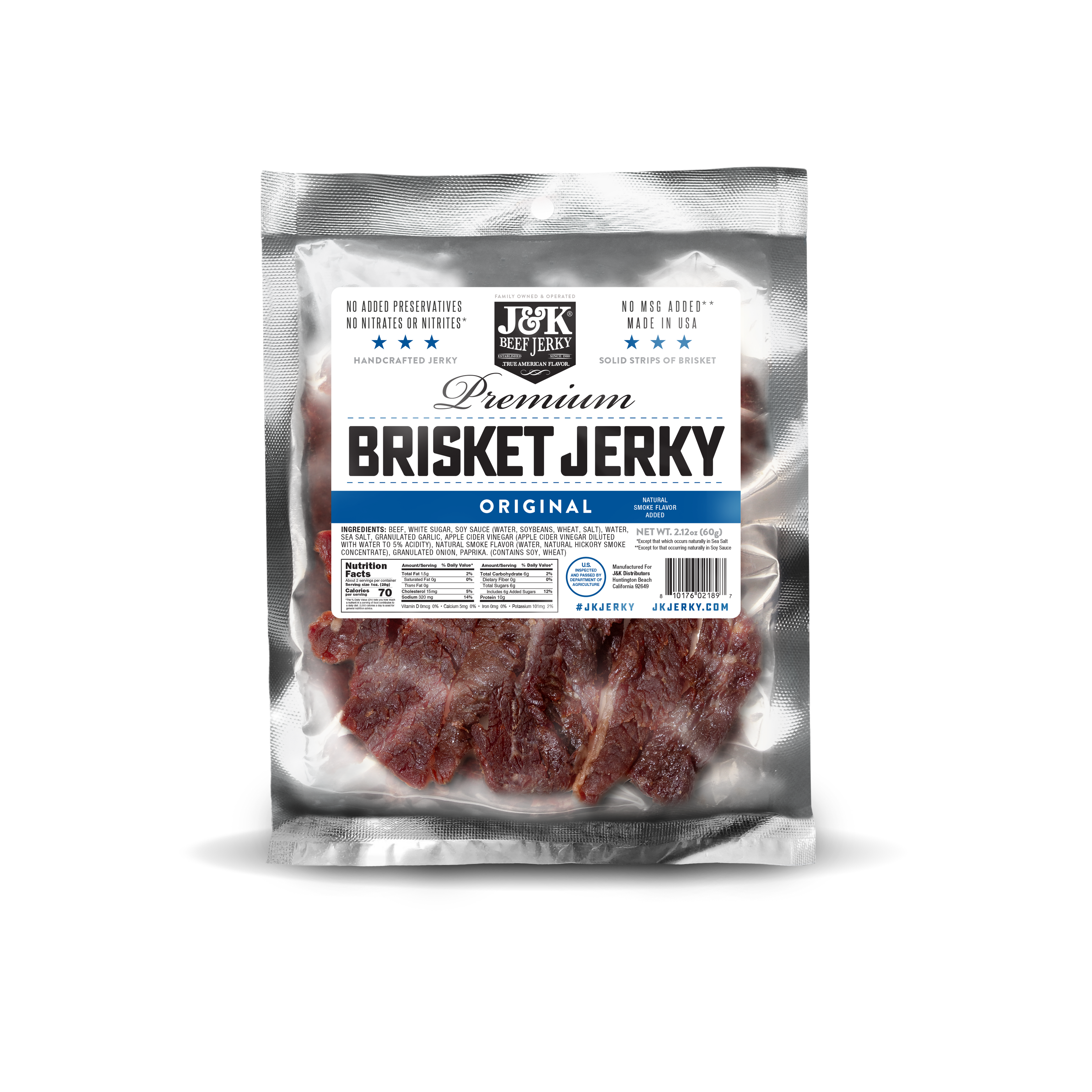 Small Beef Brisket Bundle (Five 2.12 oz Bags)