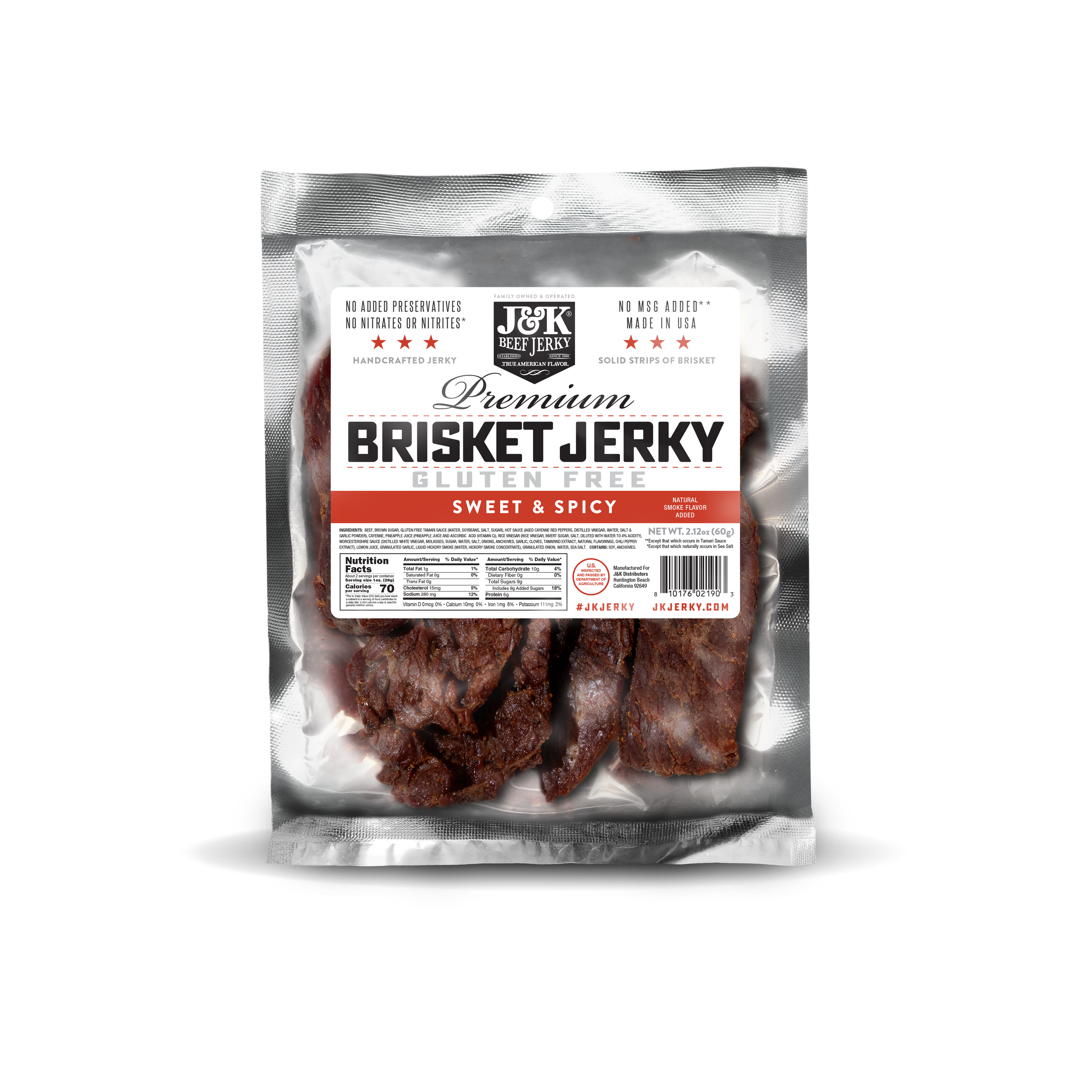 Small Beef Brisket Bundle (Five 2.12 oz Bags)