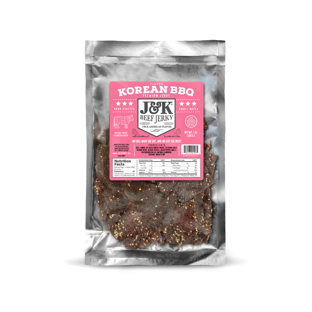 J&amp;K Beef Jerky - Korean BBQ Flavor