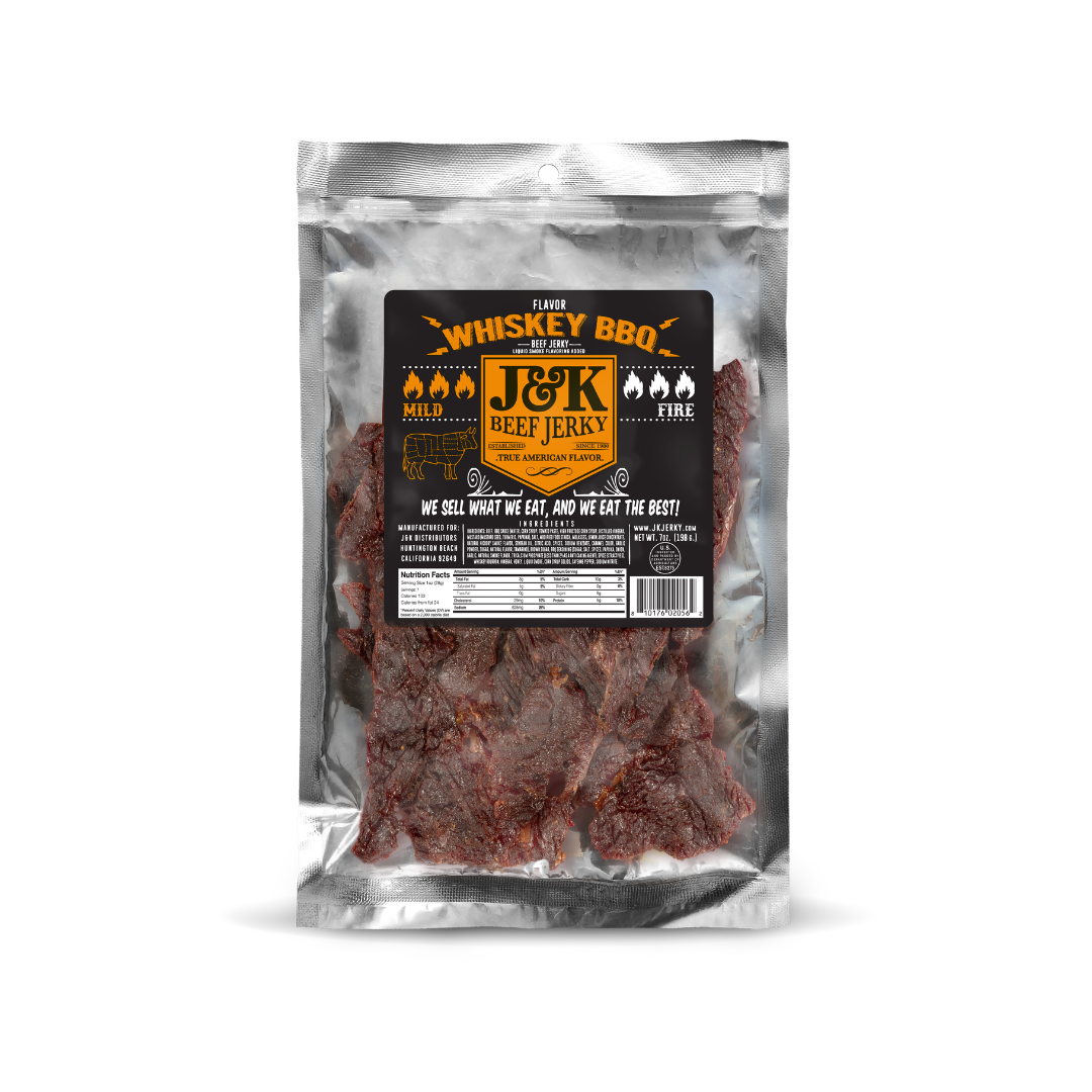 J&amp;K Beef Jerky - Whiskey BBQ Flavor