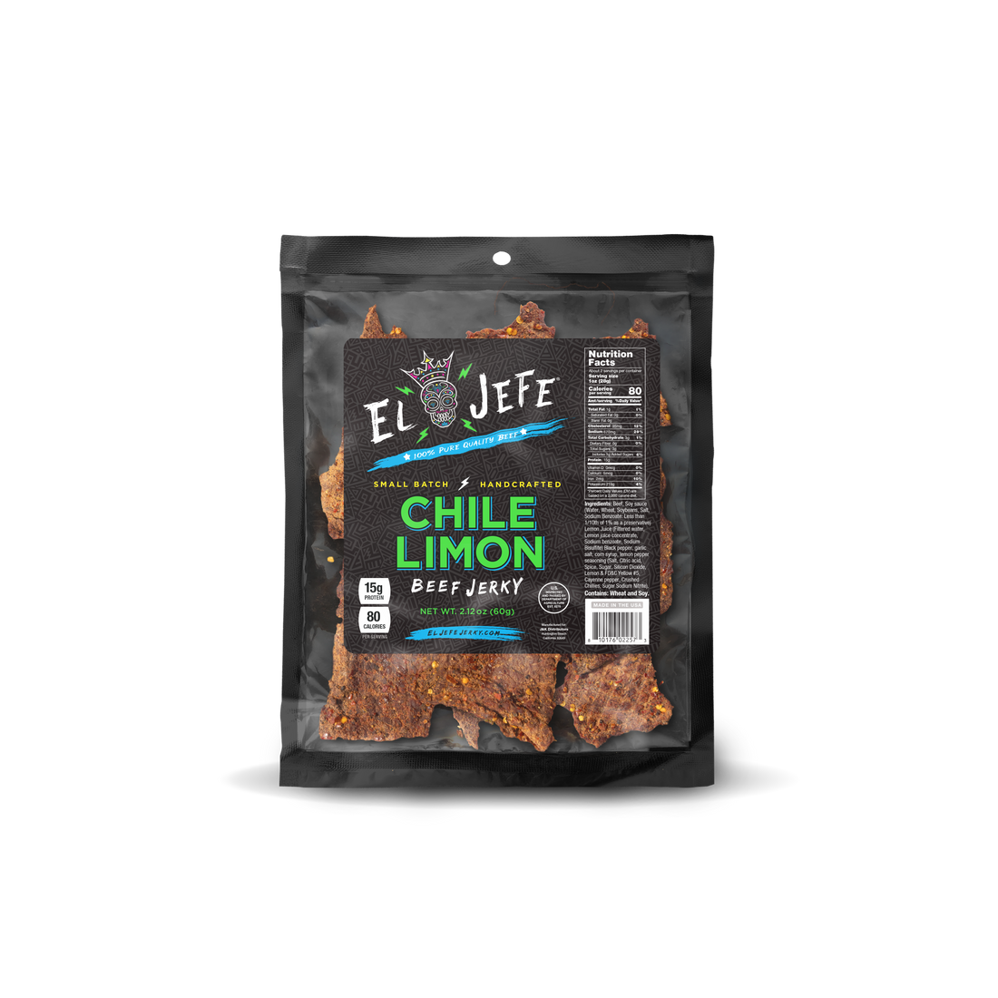 Chile Limon Beef Jerky 2.12 oz bag
