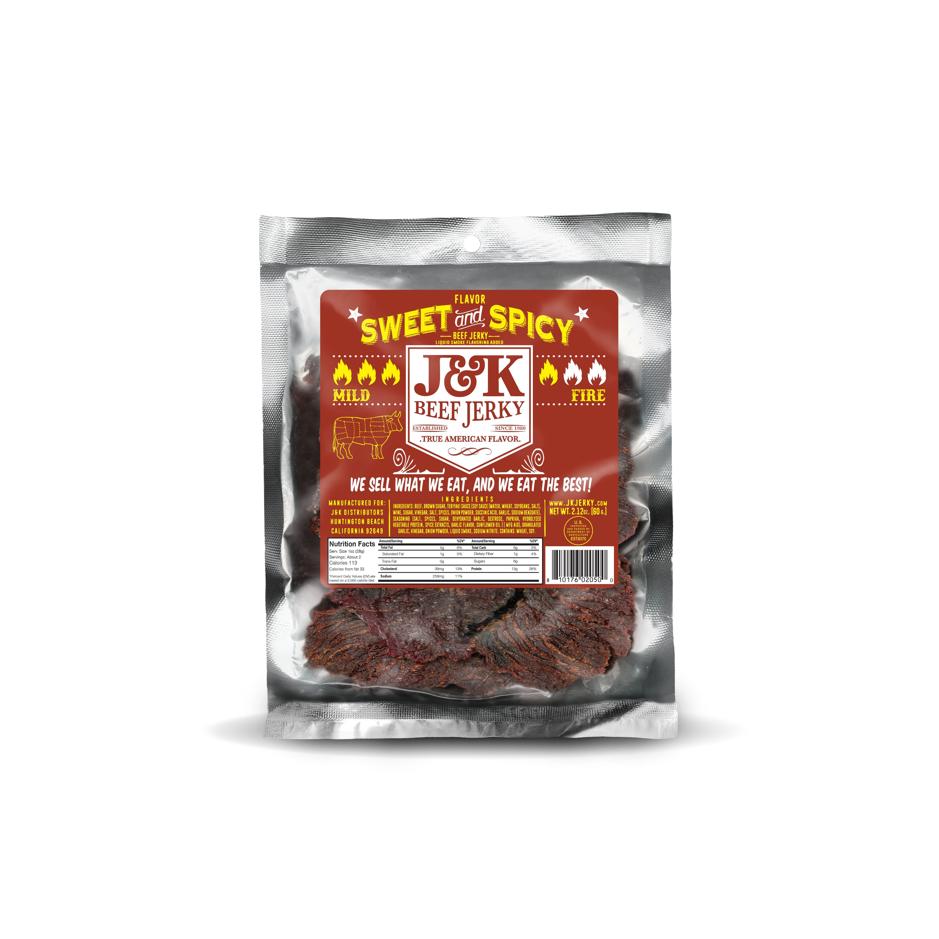 Small Beef Jerky Bundle (Eight 2.12 oz Bags)