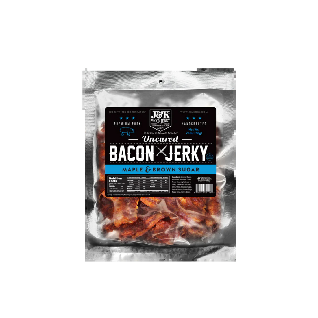 J&amp;K Bacon Jerky - Maple &amp; Brown Sugar Flavor