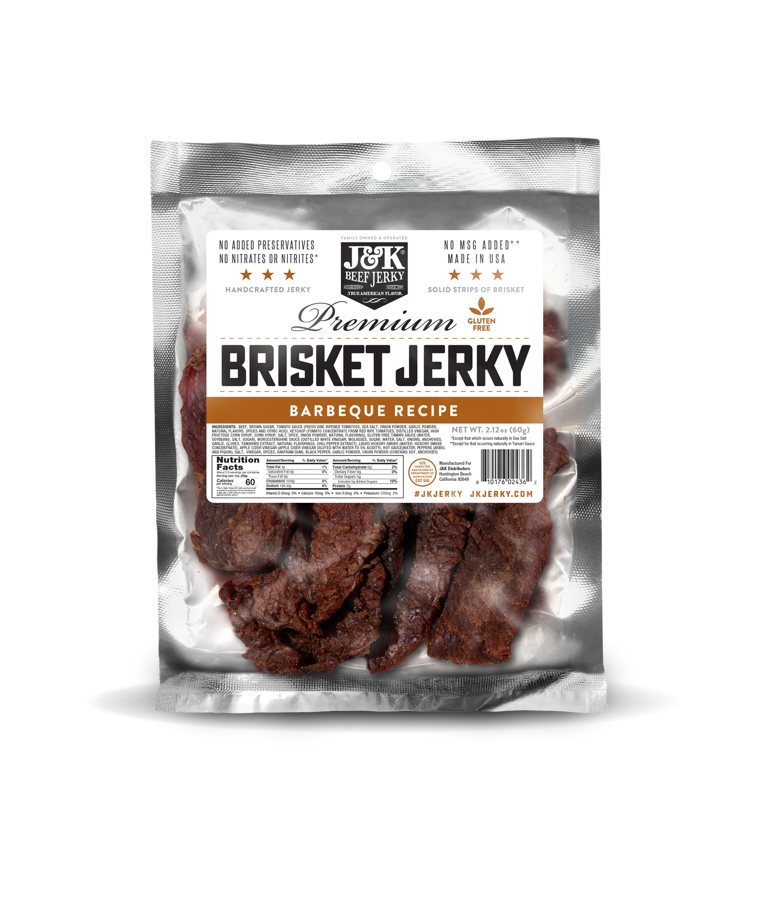 Small Beef Brisket Bundle (Six 2.12 oz Bags)