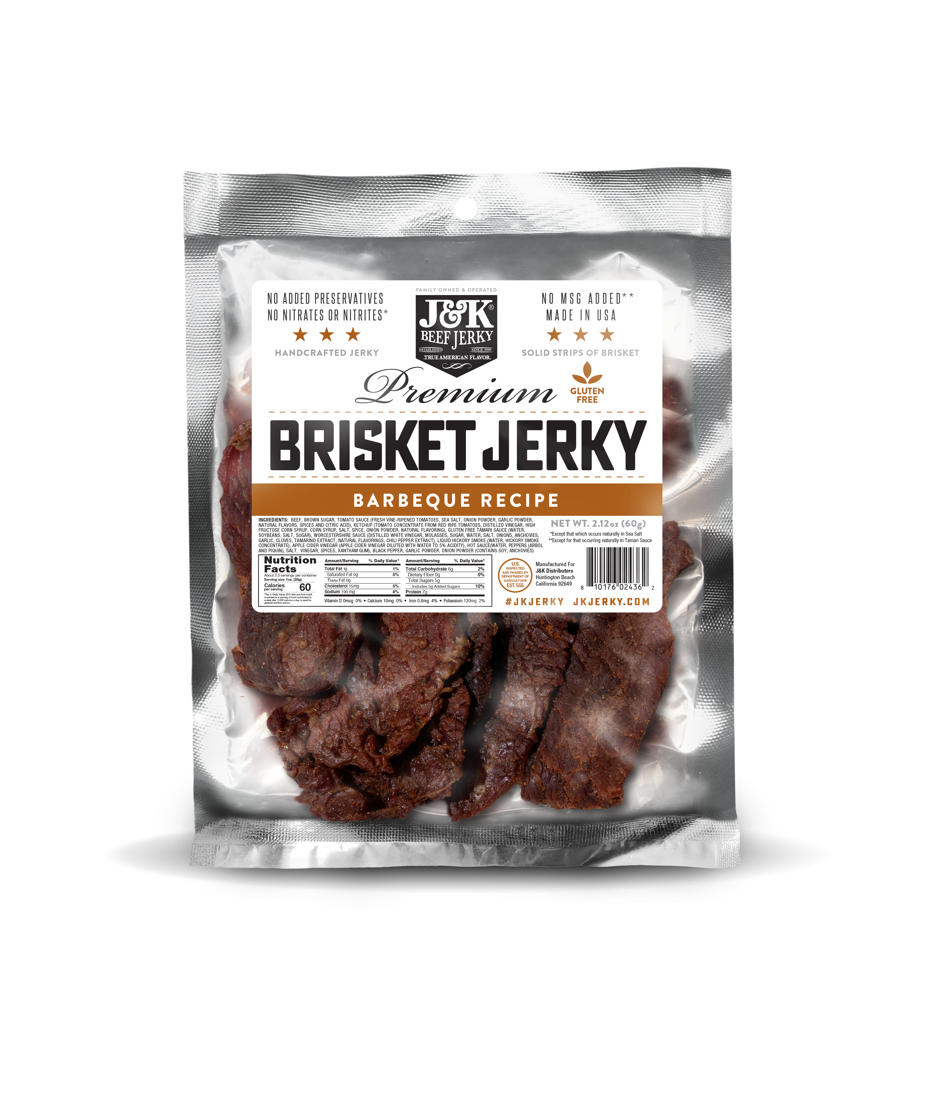 Small Beef Brisket Bundle (Six 2.12 oz Bags)