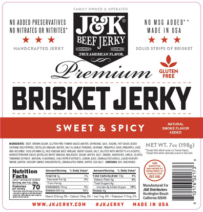 J&amp;K Beef Brisket - Sweet &amp; Spicy Flavor