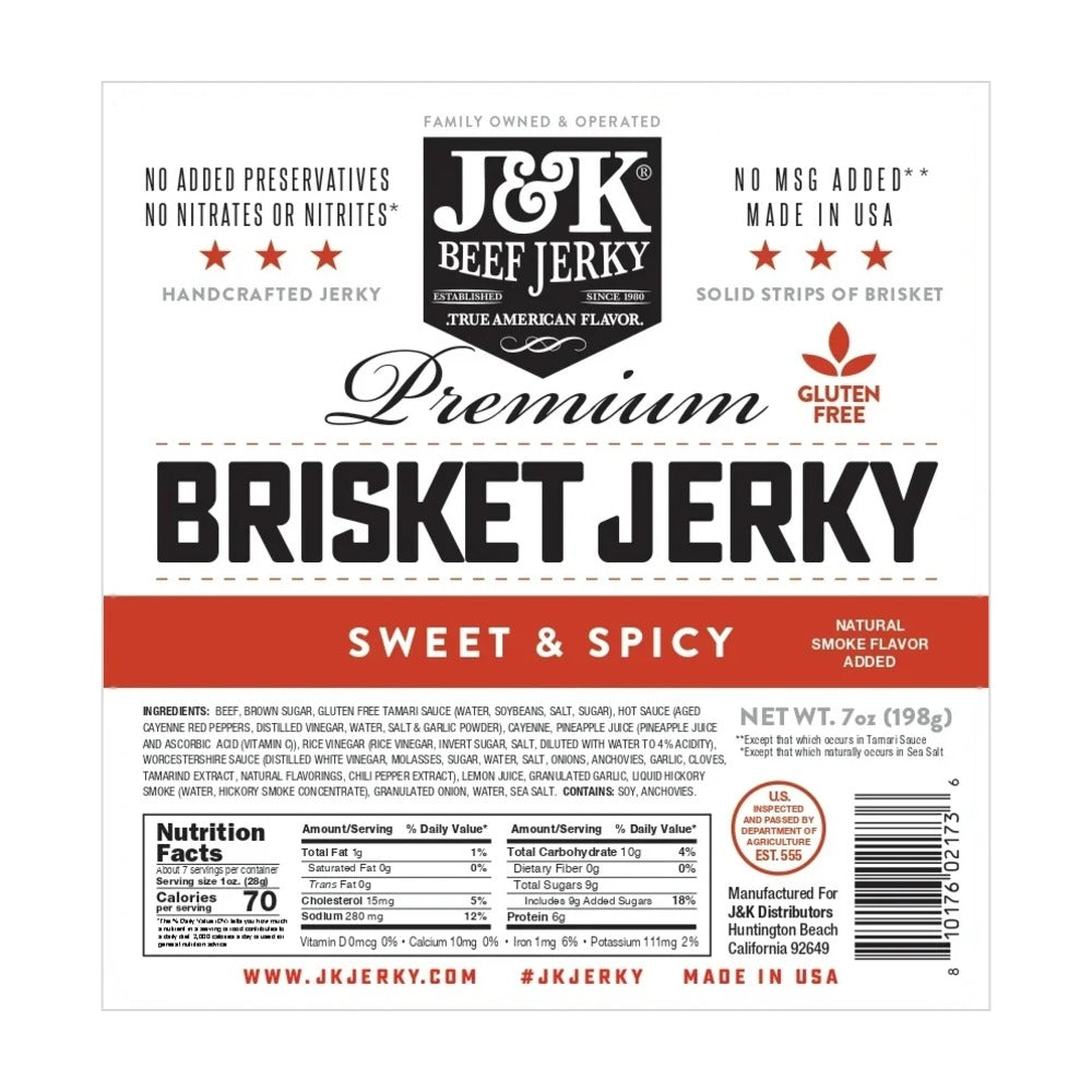 Sweet &amp; Spicy Brisket Beef Jerky