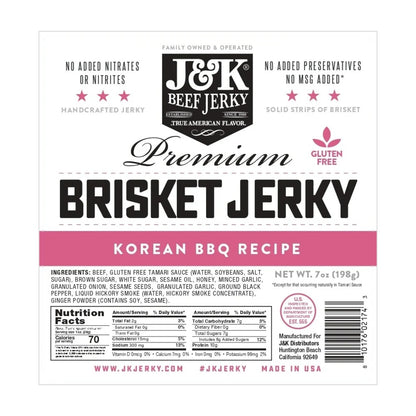 Korean BBQ Brisket Beef Jerky