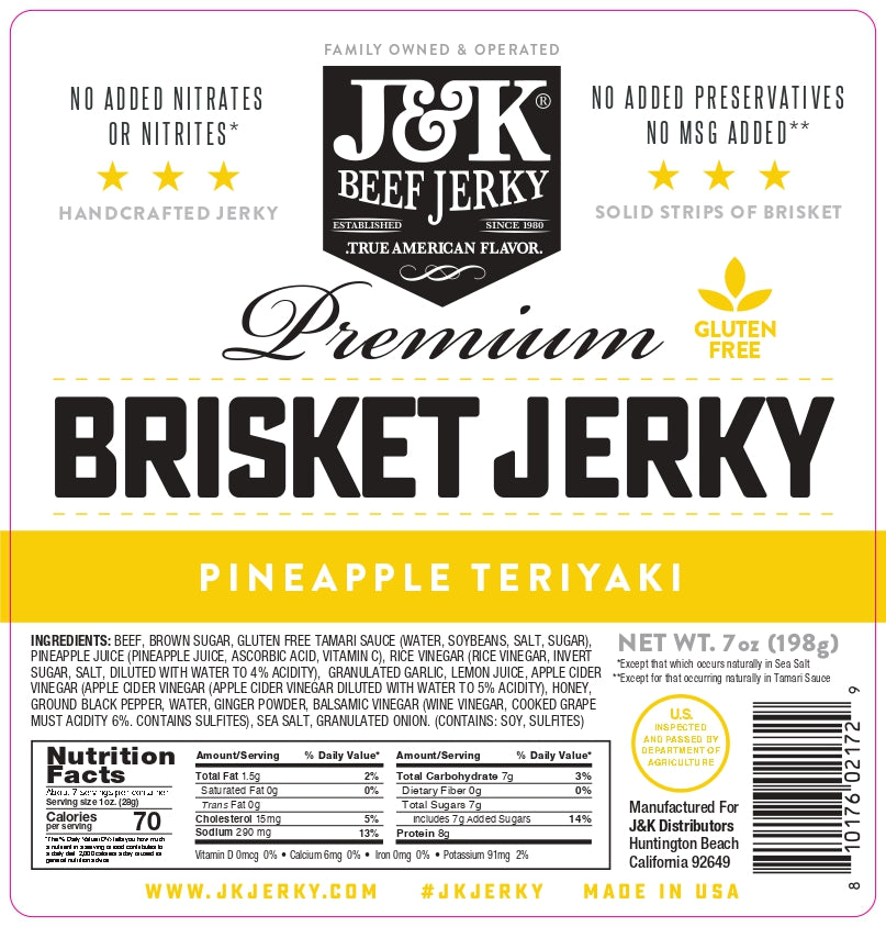 J&amp;K Beef Brisket - Pineapple Teriyaki Flavor