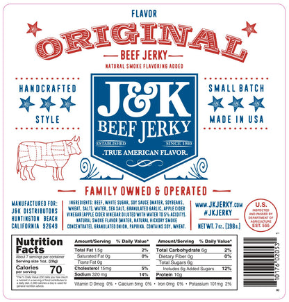 J&amp;K Beef Jerky - Original Flavor