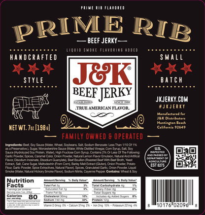 J&amp;K Beef Jerky - Prime Rib Flavor