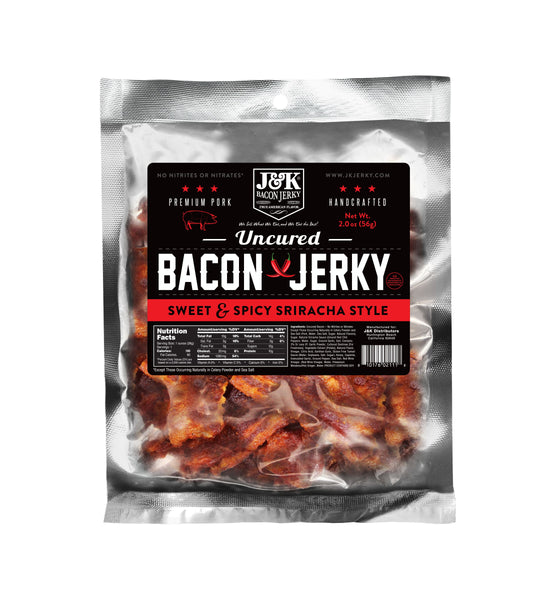 J&K Bacon Jerky - Sweet & Spicy Siracha Flavor