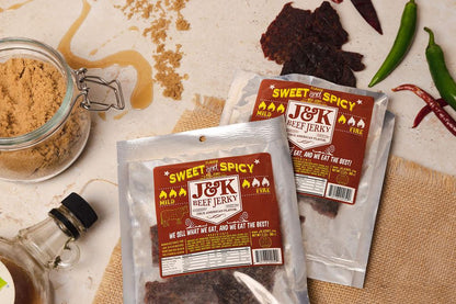 J&amp;K Beef Jerky - Sweet &amp; Spicy Flavor