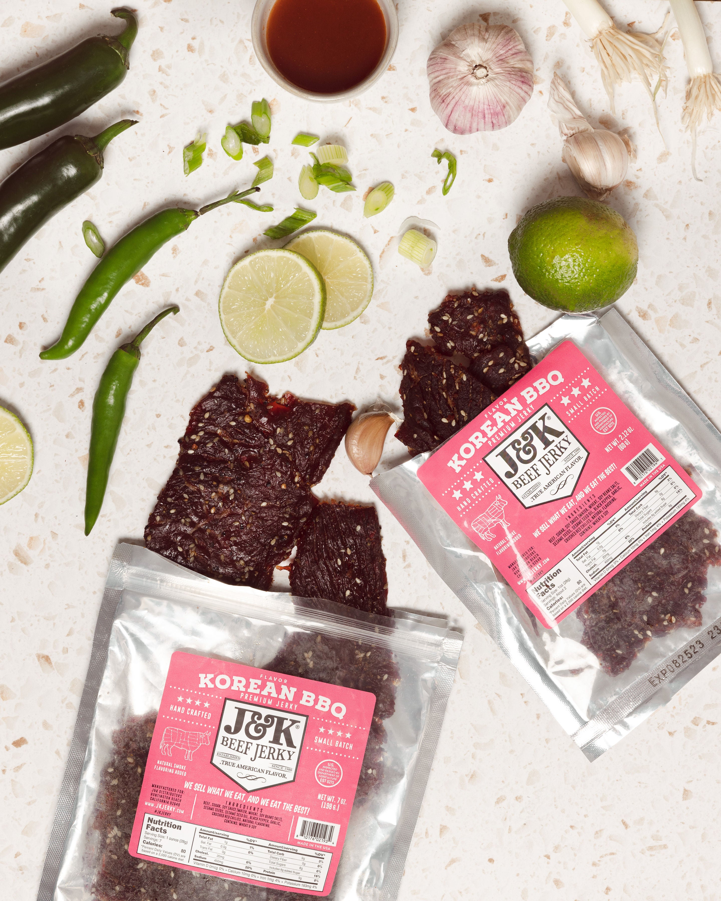 J&amp;K Beef Jerky - Korean BBQ Flavor