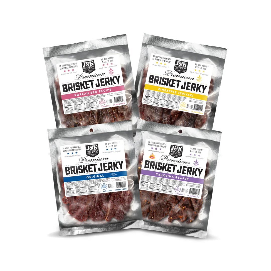 Small Beef Brisket Bundle (Four 2.12 oz Bags)