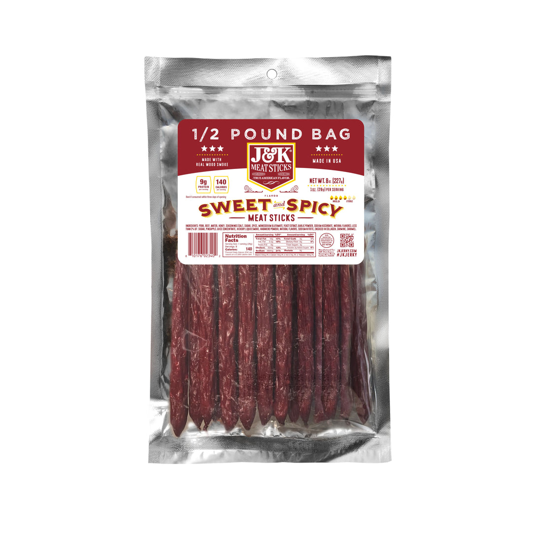 J&amp;K Meat Sticks - Sweet &amp; Spicy Flavor